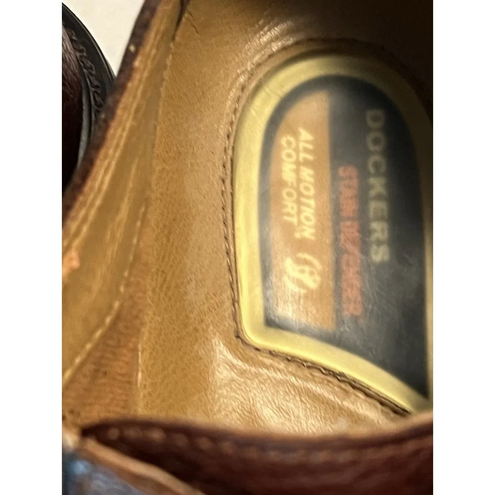 Dockers Stain Defenders Shoes 8 M Brown Leather Upper BlokeCore Dadcore